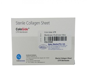 Cologide Cologenesis GTR Membrana 15x20 Material de injerto óseo hoja de colágeno estéril kit de cuidado de implantes dentales - Product Image 2