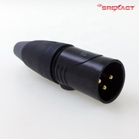 Conector XLR Macho SREXACT SVP555X-WP-BK-PG, Impermeable, de Latón Chapado en Oro, Alimentación PA, IP65, 3 Pines, 4 Pines