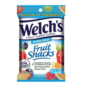 Welch's Fruit Snacks Mixed Fruit Gummy Candy Bolsas de 5 oz sin gluten (paquete de 12) American Candy