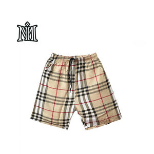 Pantalones Cortos de Playa de Verano para Hombre, a Cuadros, Casuales, de Secado Rápido, Ecológicos, OEM, ODM, Personalizados, de Algodón y Poliéster - Product Image 1