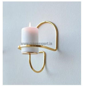 Support de bougie en métal au design moderne, décoration lumineuse, décoration murale, porte-bougie de Noël pour la maison, l'hôtel, le restaurant, montage mural - Product Image 1