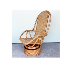 Silla minimalista de ratán y bambú de estilo antiguo tallada modelo de Ángel DIY para uso de recuerdo producto de artesanía de Bambú - Product Image 2