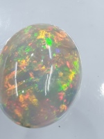 Cabujón de Ópalo Etíope Extra Grande, Corte Ovalado, Gema Multicolor, Gemas Sueltas, Calidad AAA++++, Certificado por Terceros