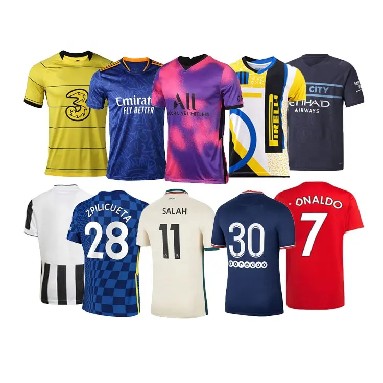 Hot Sale Top Marke Fußball mannschaft Sportswear Uniform online Anpassbare leere Fußball trikot EU-Größe Fußball mannschaft Uniform