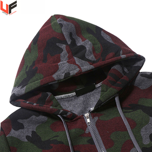 Sudaderas con capucha y sudaderas deportivas de manga larga para hombre Estilo de camuflaje de hip hop único con cremallera de alta calidad al por mayor - Product Image 3