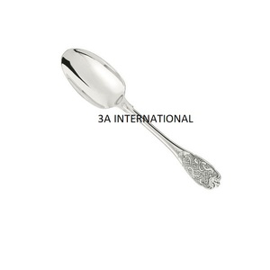 Top Tendance Unique Conception Incurvée Poignée Plaqué Or Fini Cuillère Shabby Chic Design Style Américain Cuillère De Service De Mariage - Product Image 4