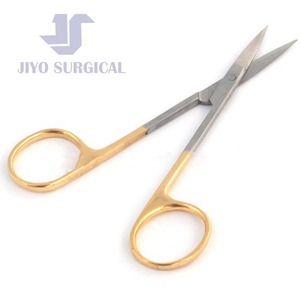 กรรไกรตัดไอริสสแตนเลสเกรดพรีเมี่ยม4 1/2กรรไกรผ่าตัดตรงและโค้งสำหรับการใช้งานทางการแพทย์ทันตกรรมและความงาม - Product Image 5