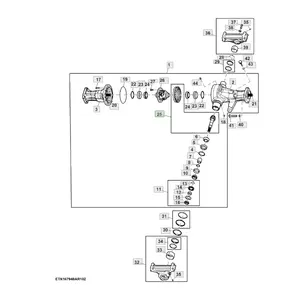 Part for JD JohnDeere Tractor, bevel gear, gear & pinion assly Part Number SJ30501