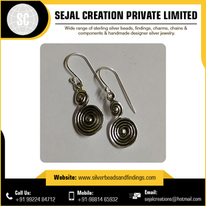 Boucles d'oreilles tribales élégantes en argent sterling 925 Accessoires et composants de bijoux élégants - Product Image 2