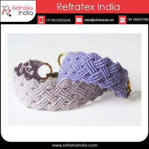 Pulsera de mano de macramé de algodón, joyería de lujo - Product Image 6