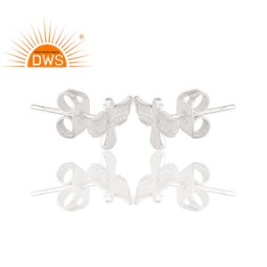 Fournisseur de bijoux en argent fin 925, boucles d'oreilles à motif d'oiseau pour femmes, grossiste en bijoux en argent massif - Product Image 2