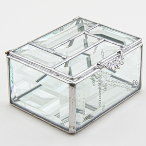 Handmade Bliss Beveled <b>Glass</b> Jewelry <b>Box</b> - Product Image 1