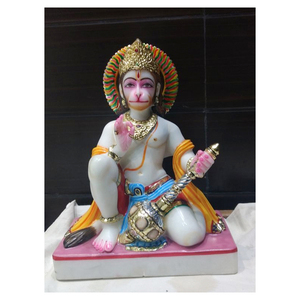 Hanuman-Idol de mármol blanco, decoración para el hogar - Product Image 1