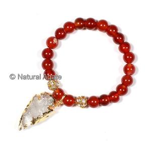 2021 Best Selling <b>Red</b> Carnelian Gemstone <b>bracelets</b> With Arrowheads <b>Bracelets</b> For Sale At Bulk Order - Product Image 1