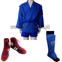 N Custom Logo 100% Coton Hybride Tissu Sambo Kurtka Wrestling Uniform Sambo Jacket and Short Set