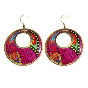 Pendientes coloridos Holi para mujeres y niñas - Product Image 1