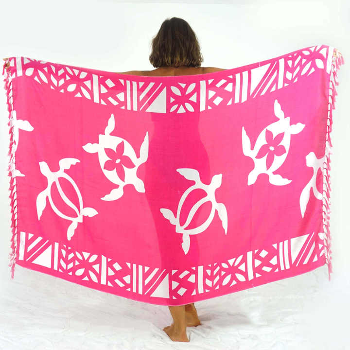 100% Rayon Adults' Sleeveless Hawaiian Sarong Beachwear Cover-Up PR055-002R2 Animal Print Inspired Asia Pacific Islands Clothing