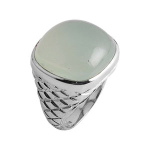 Bague en argent sterling 925 avec calcédoine et pierres précieuses au design unique, prix de gros en stock - Product Image 1