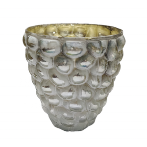 Custom Luxury <b>Unique</b> White Silver Mercury Fancy Top High-Quality Handmade Decorative Centerpiece Flower <b>Vase</b> for Home Decor - Product Image 1