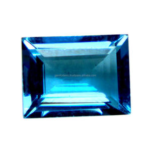 Topacio de calidad AAA, piedras preciosas sueltas, fabricación de joyas, piedra semipreciosa, 13X18mm, corte facetado, forma octogonal, Topacio Azul de Londres - Product Image 5