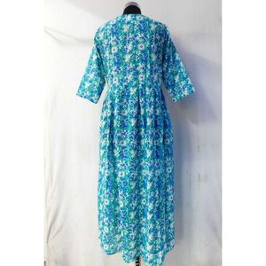 Vestidos Kurtis de diseñador Hippie para mujer, estampado de bloques de algodón puro, estampado Floral, manga larga, precio de fábrica, método de tejido - Product Image 2