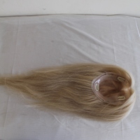Perruque de cheveux vietnamiens blonds ondulés naturels de haute qualité, 100% cheveux humains Remy vierges, base en soie à double trame, avec clips