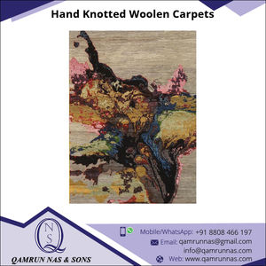 Alfombra de lana anudada a mano de diseño tibetano de calidad superior alfombras y juegos de área de uso de oración para el hogar moderno más vendidos - Product Image 3