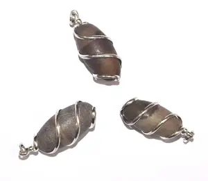 healing stone Narmada Lingam Wrap Pendants