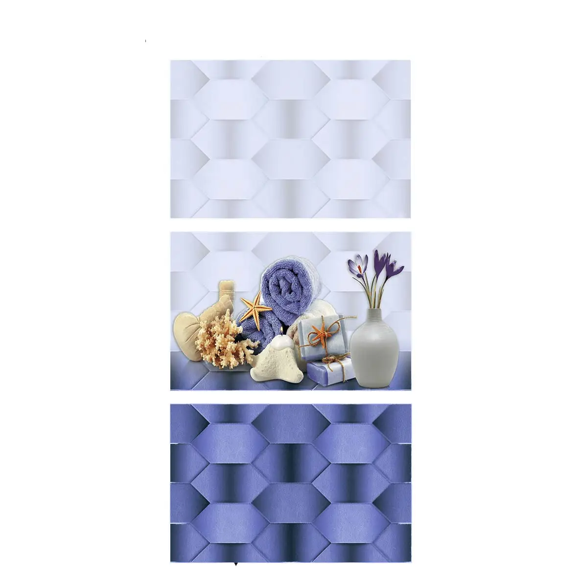 Azulejos de cocina esmaltados de cerámica de diseño natural 300x450mm