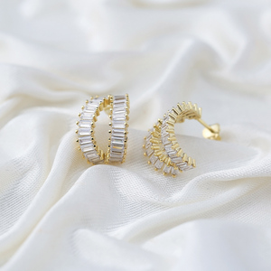 Boucles d'oreilles élégantes en forme de pierre de Zircon, fabrication artisanale turque, vente en gros, bijoux en argent Sterling 925 - Product Image 2