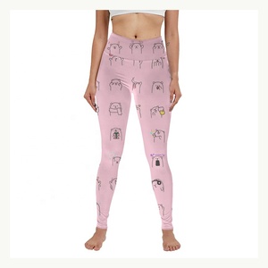 Mallas de Yoga sin costuras para mujer, personalizadas, OEM, venta al por mayor, de cintura alta, elásticas, para gimnasio, deportes, entrenamiento - Product Image 2