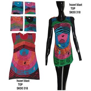 Gran oferta 2022, camiseta sin mangas Bohemia india, hermosos diseños nepalíes multicolores en medias de punto suave, ropa corta - Product Image 4