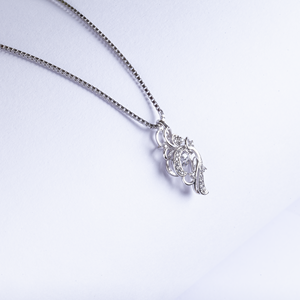 À la mode platine plaqué 925 en argent Sterling en forme de fleur pendentif perle lien chaîne à la mode femmes cadeau pour les fêtes faites - Product Image 3