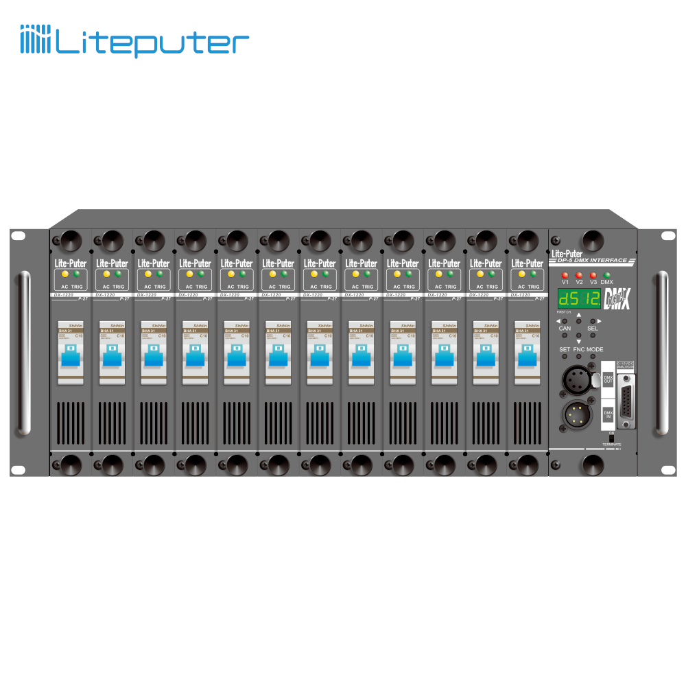 12 Channels DMX Dimmer Pack - Manual Switch, 20A/240A Capacity