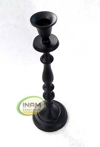 Bougeoir en métal nickel noir fait à la main finition noire mate maison mariage fête dîner en aluminium bougeoir pour la décoration de la maison - Product Image 2