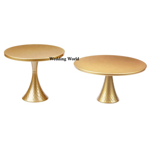 Soporte de metal hecho a mano para pastel Soporte de pastel de diseño hecho a mano de forma redonda Color personalizado Soporte de pastel de metal al por mayor - Product Image 4