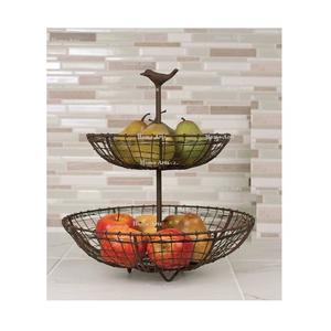 Panier de rangement pour fruits en fer à 3 niveaux de la plus haute qualité Panier de rangement pour fruits de taille et de forme personnalisées par Home Arts - Product Image 2