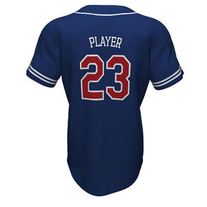 2021 logo wholesale sublimation team blank v neck mens uniform Custom baseball jersey - Product Image 3