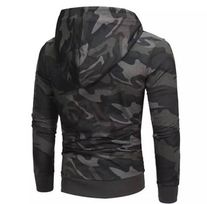 Sudadera con Capucha de Forro Polar para Hombre, Camuflaje, Corte Regular, con Bolsillo, Informal, Transpirable, Ecológica, de Poliéster Tejido, 340g - Product Image 4