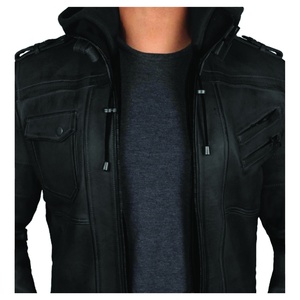 Chaquetas de cuero para hombre Otoño Invierno Moda Slim Fit Faux Leather Motocicleta Vintage Hombres Chaquetas Abrigos - Product Image 4