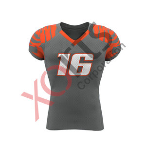 2026 mangas Premium corte sublimación todo fútbol americano Jersey bandera diseño gradiente nombre y número aparejos sarga bordada - Product Image 6