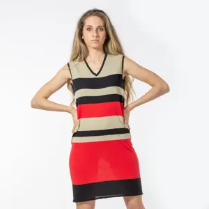 WOMAN STRIPED KNIT DRESS