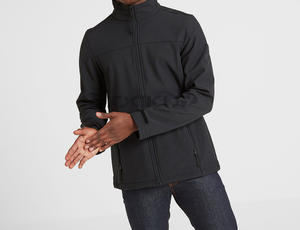 Venta al por mayor chaqueta de trabajo Softshell personalizada para hombres impermeable lona Stand Collar-para invierno primavera otoño - Product Image 3