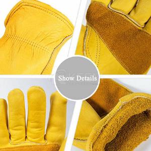 Gants de travail en cuir fendu et coton fendu de haute qualité Gants de protection des mains anti-impact pour les travaux pénibles - Product Image 6