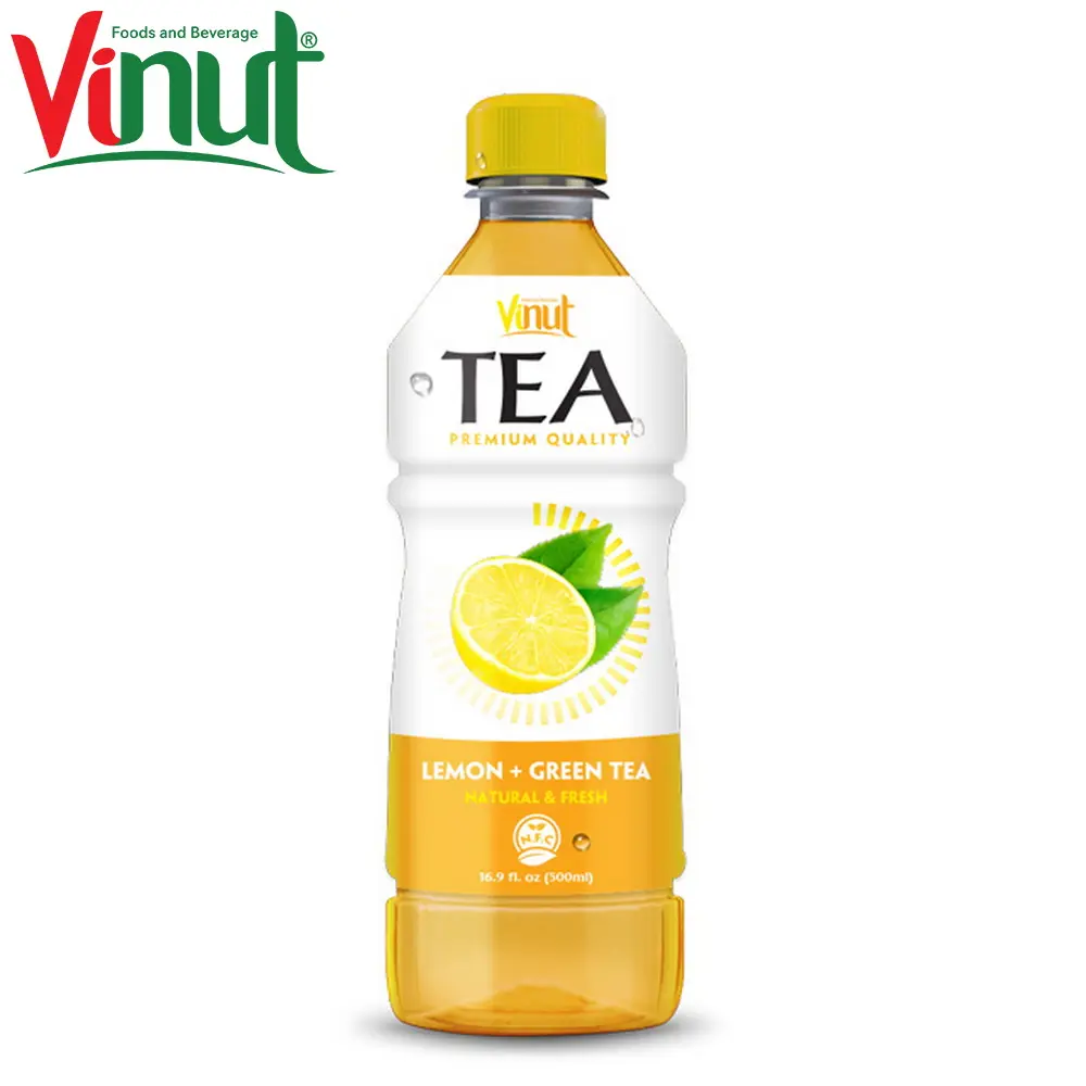 500ml VINUT Ready to Export bottle Soft Drink Private Label Beverage Fresh Green tea with Lemon Factory in Vietnam