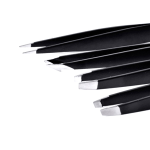 Ensemble de pincettes à sourcils en acier inoxydable, pour sourcils, noires, offre spéciale, OEM, 2020 - Product Image 2