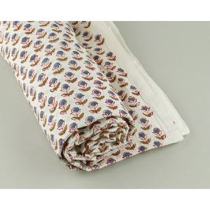 Tissu de coton imprimé de bloc de main indien par le matériel léger de cour pour le jouet de couverture de voiture de rideaux de vêtements de femmes également pour des garçons - Product Image 4