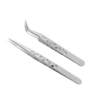 Kit de Pinzas para Pestañas Profesionales de Acero Inoxidable, Más Vendidas, MOQ Bajo, Duraderas, Reutilizables, con Logotipo Personalizado, 10 mm de Longitud - Product Image 1