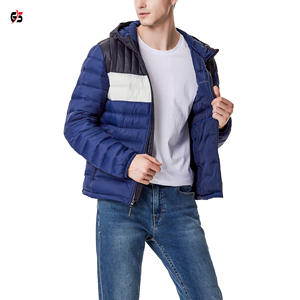 Chaqueta acolchada para hombre, ropa de invierno, tela de retales 100% poliéster, Logo personalizado, transpirable, moda para exteriores, precio barato, OEM - Product Image 5