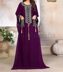 Robe de soirée arabe, longue tenue de bal, Kaftan arabe, indienne, dubaï, vente en gros - Product Image 6